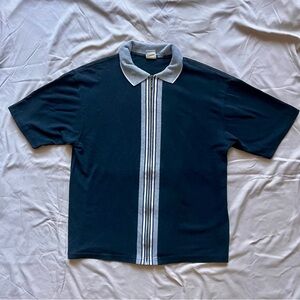 Classic Black Polo Shirt with Gray Accents